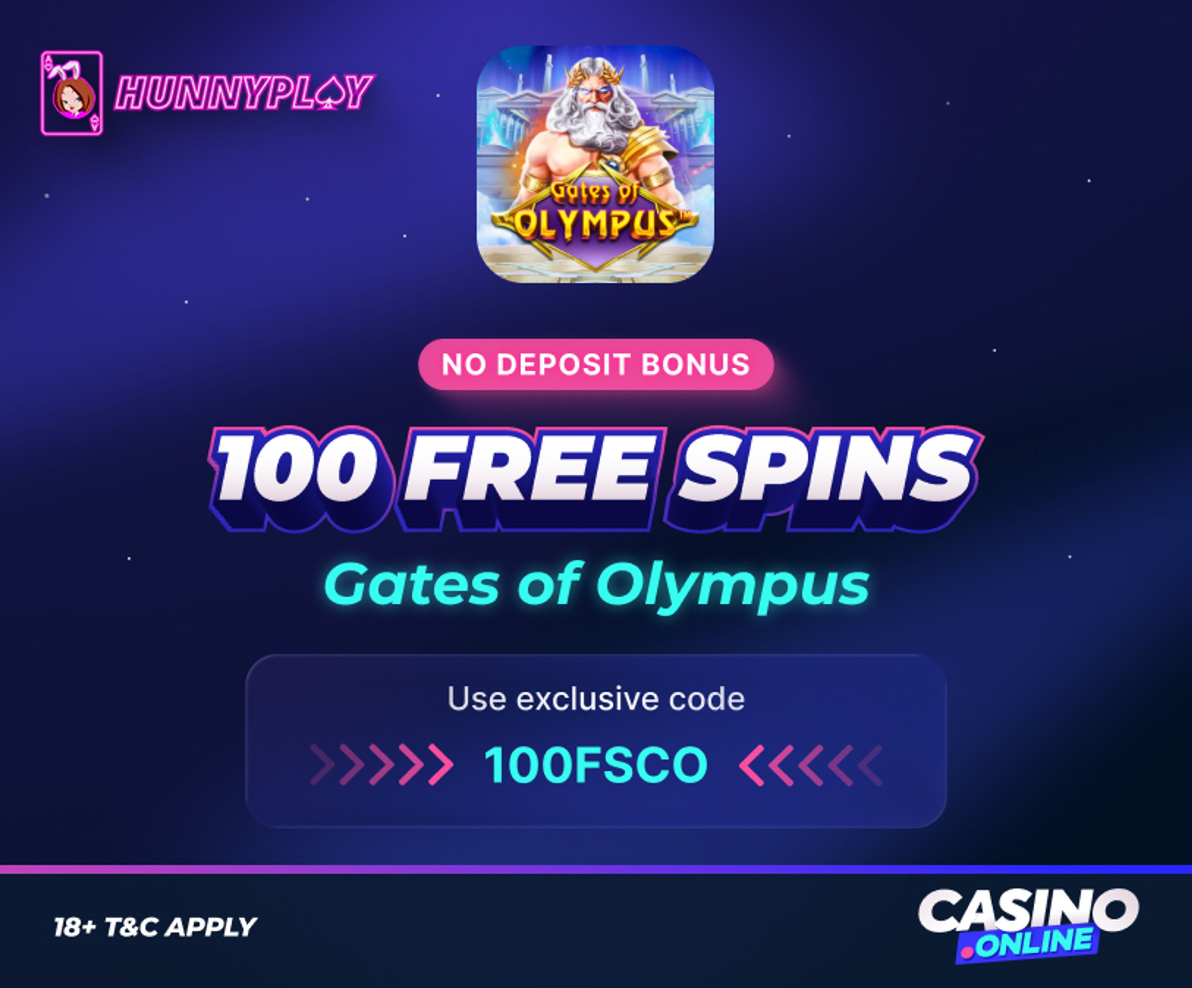 HunnyPlay Casino No Deposit Bonus